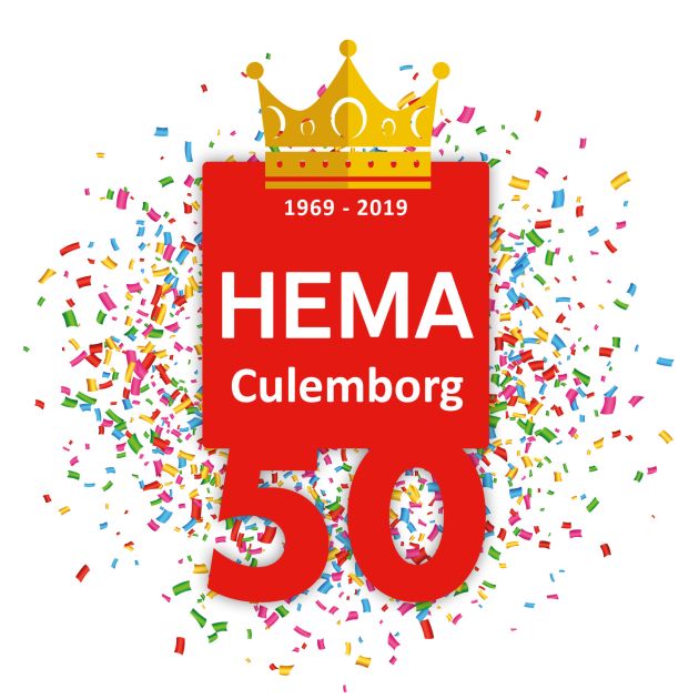 logo Hema Culemborg 50 jaar